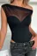Black Solid One Shoulder Bodysuit
