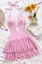 Light Pink Halter Neck Ruffle Mini Dress