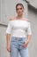 White One Shoulder Ruched Top