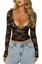 Black Floral Lace Top with Lined Bralette
