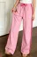 Pink Striped Mid Rise Pants