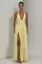 Yellow Halter Maxi Slit Dress