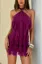Purple Ruffled Halter Mini Dress