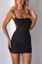 Black Cut-Out Polka Dot Mini Dress