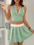Green Solid Halter Co-Ord Set