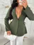 Olive Solid Lapel Collar Blazer
