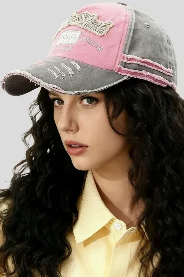 Light Pink Ripped Cap - Image 1