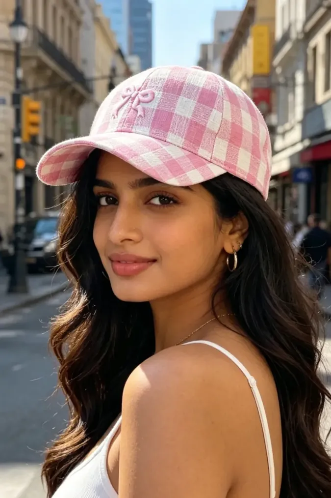 Light Pink Floral Hair Cap - Image 1
