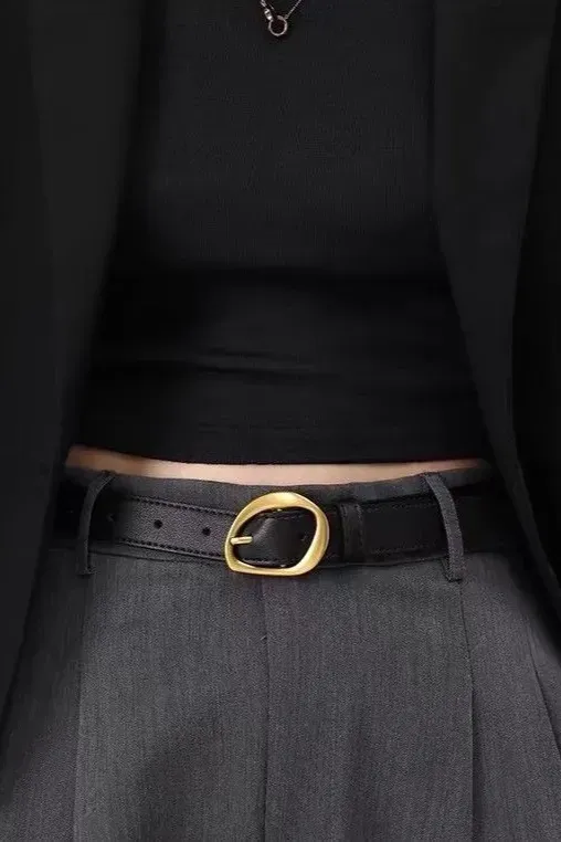 Black Statement Buckle Belt - Image 1
