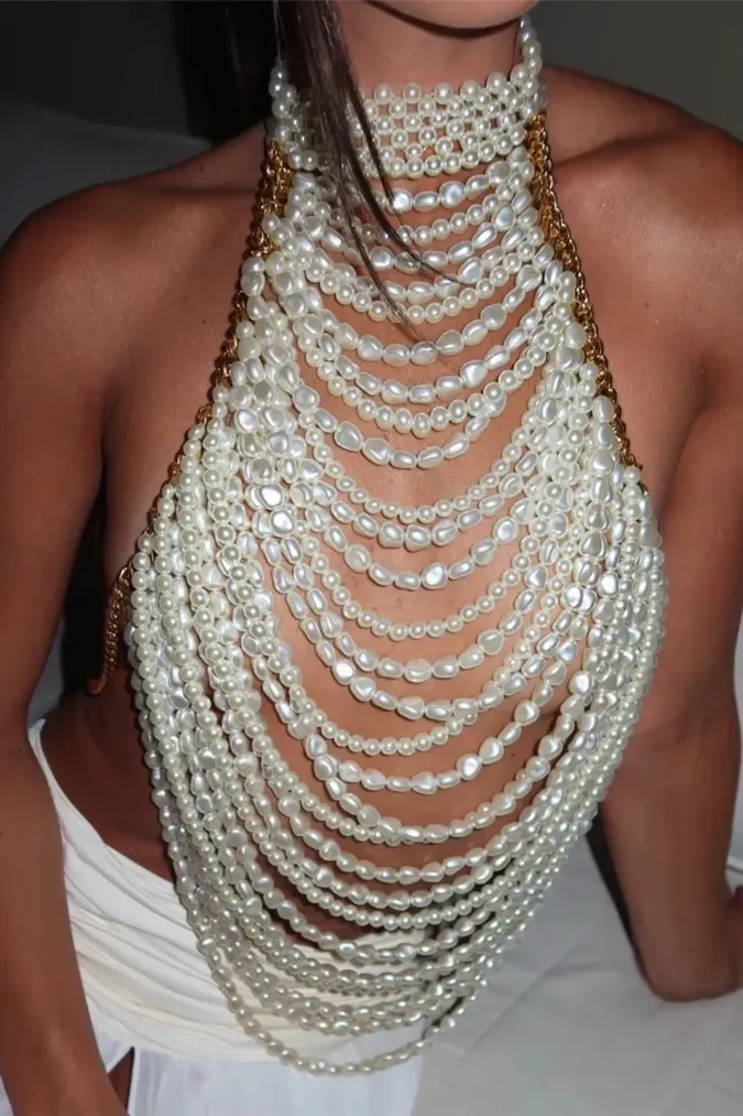White Pearl Body-Chain - Image 1