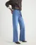 Blue Mid Rise Straight Fit Jeans