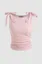 Light Pink Solid Ruched Top
