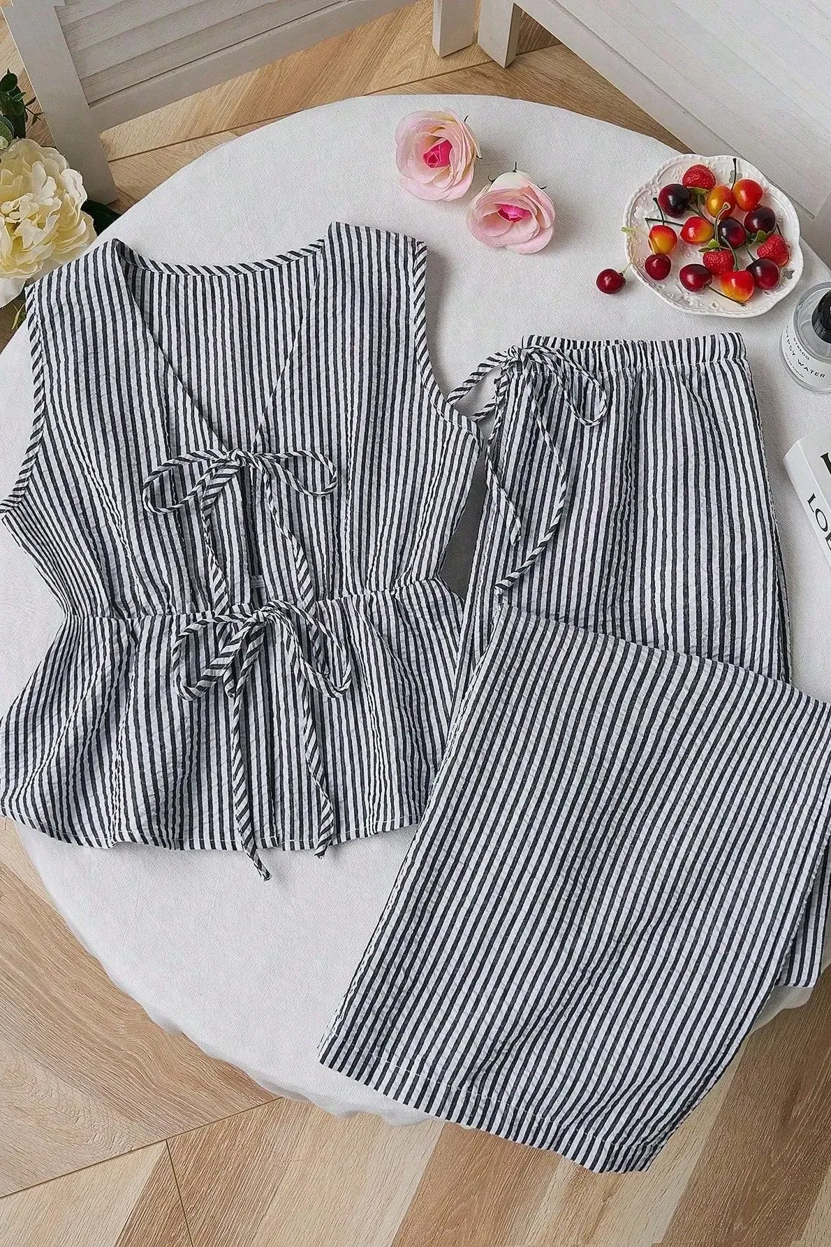 Black Striped Co-Ords Set
