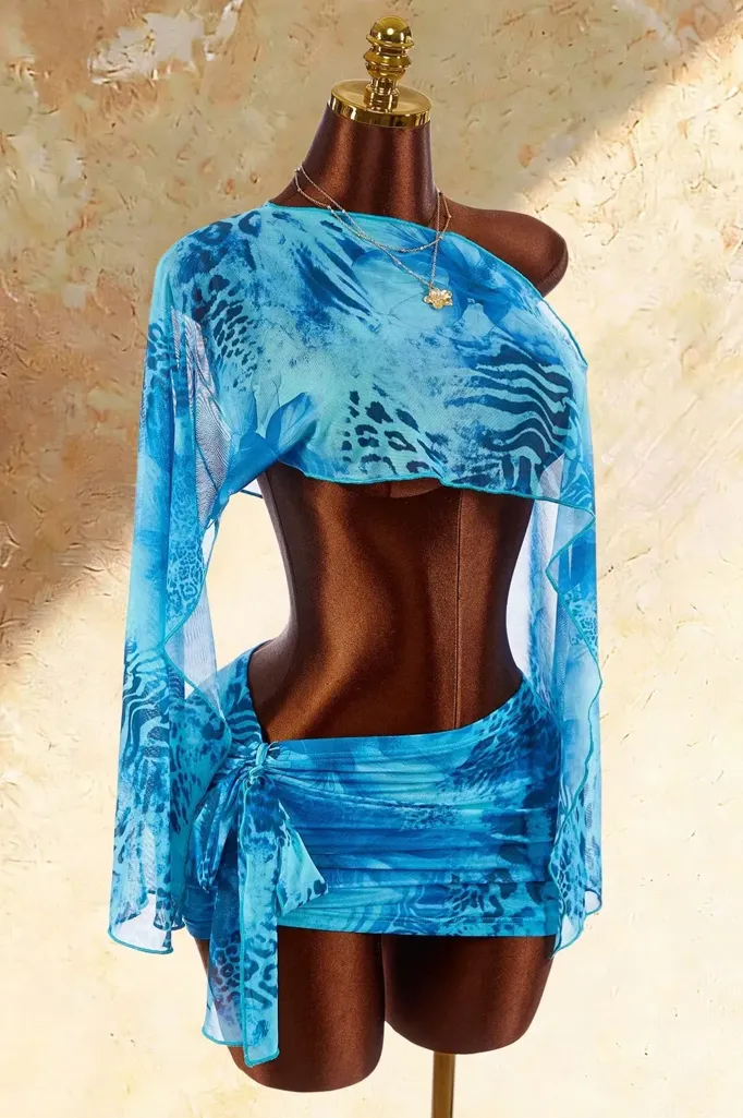 Blue Animal Print Co-Ords Set - Image 1