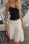 White Polka Dot Assymetric Mini Skirt