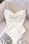 White Pearl-Embellished Cowl Bodysuit