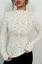 White Solid Lace High Neck Top
