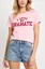 Light Pink Typography Crew Neck T-Shirt
