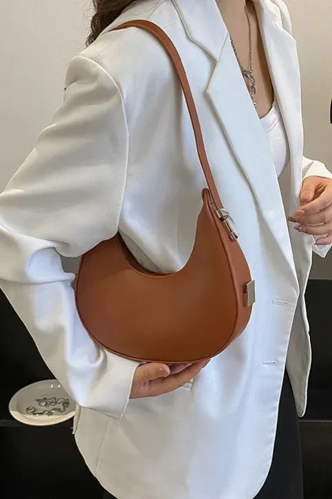 Brown Solid Pu Shoulder Bag - Image 1