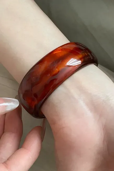Brown Solid Statement Bracelet - Image 1