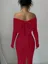 Red Off Shoulder Bodycon Midi Dress