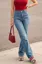 Blue Solid High Rise Jeans
