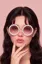 Pink Pearl Embellished Sunglasses
