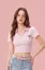 Pink Polo Crop T-Shirt