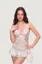 Light Pink Floral Lace Halter Top