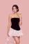 Black Bubble Hem Mini Tube Dress