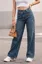 Blue Solid Mid Rise Jeans