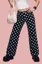 Black Polka Dot High-Rise Jeans