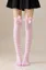 Light Pink Striped Bow Stockings