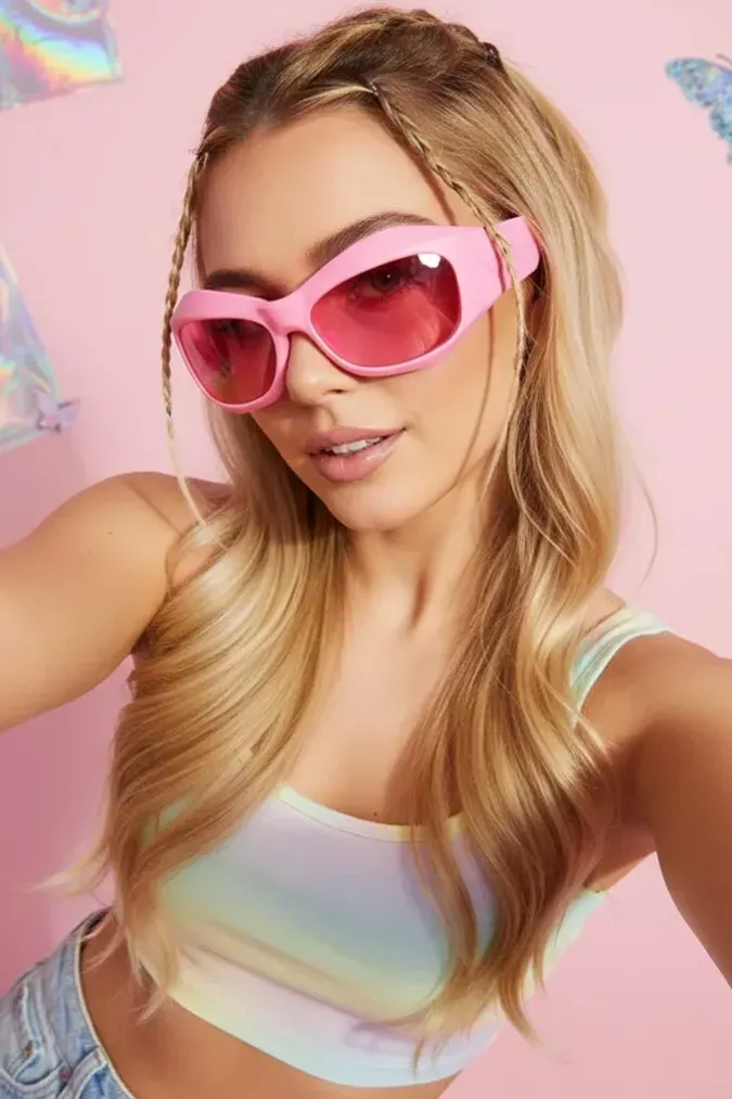 Pink Chic Statement Sunglasses - Image 1