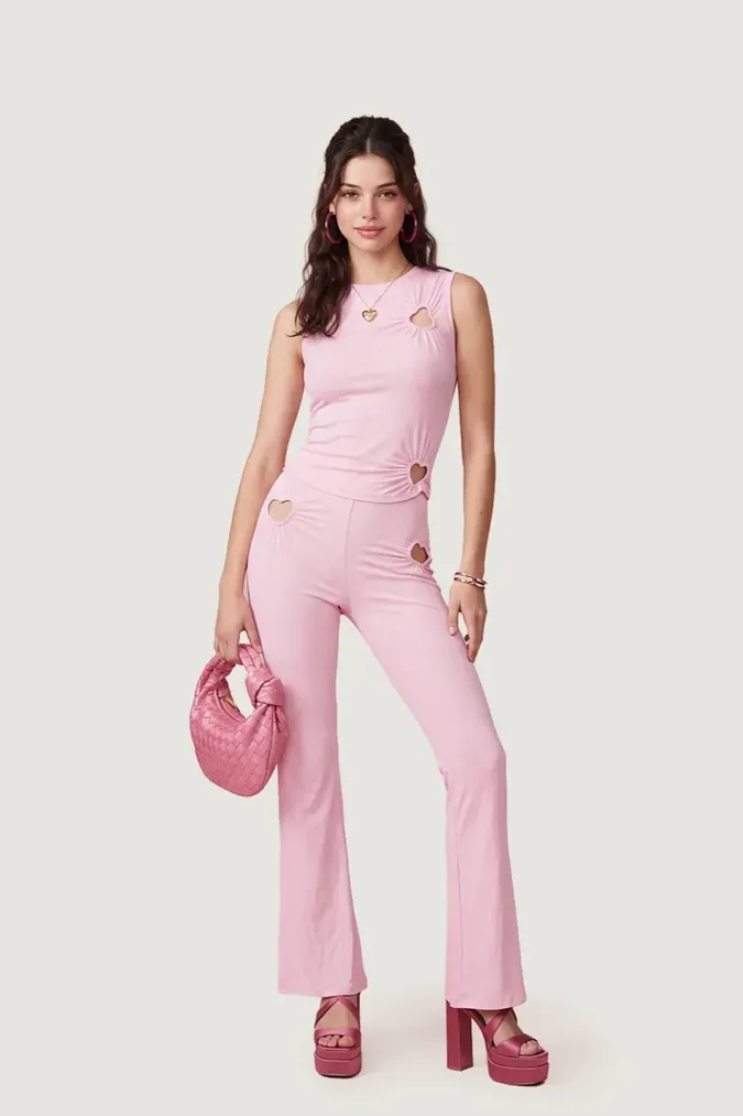 Light Pink Cut-Out Co-Ords Set - Image 1