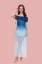 Blue Ombre Mermaid Maxi Dress
