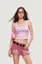 Light Pink Rhinestone Halter Crop Top