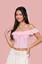 Light Pink Off-Shoulder Corset Top