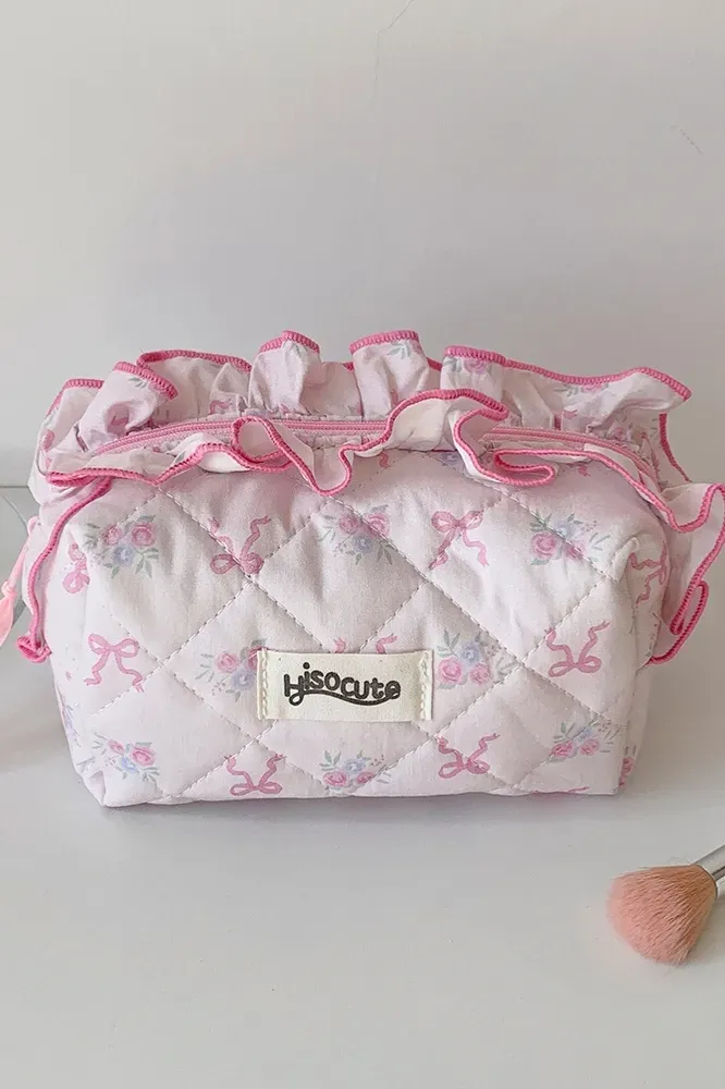 Light Pink Ruffled Hand Bag - Image 1