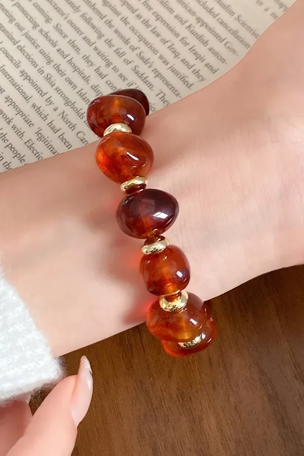 Red Beaded Chic Bracelet - Image 1