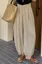 Beige Solid Mid Rise Trousers