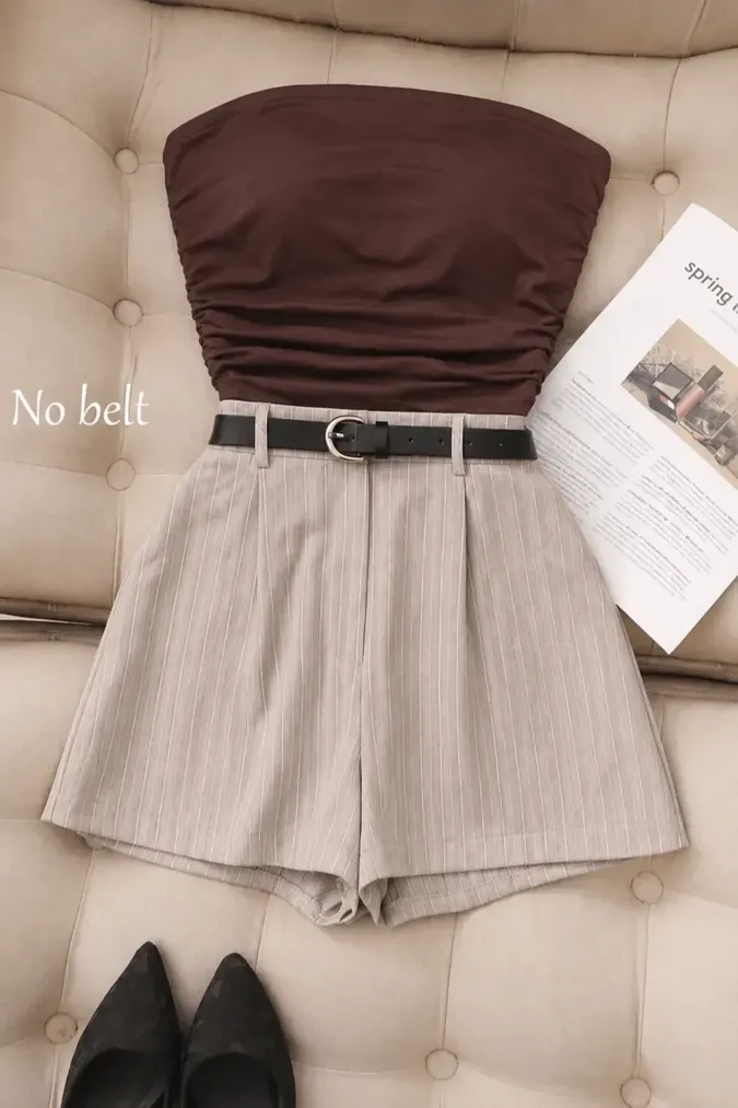 Brown Tube Neck Co-Ords Set - Image 1