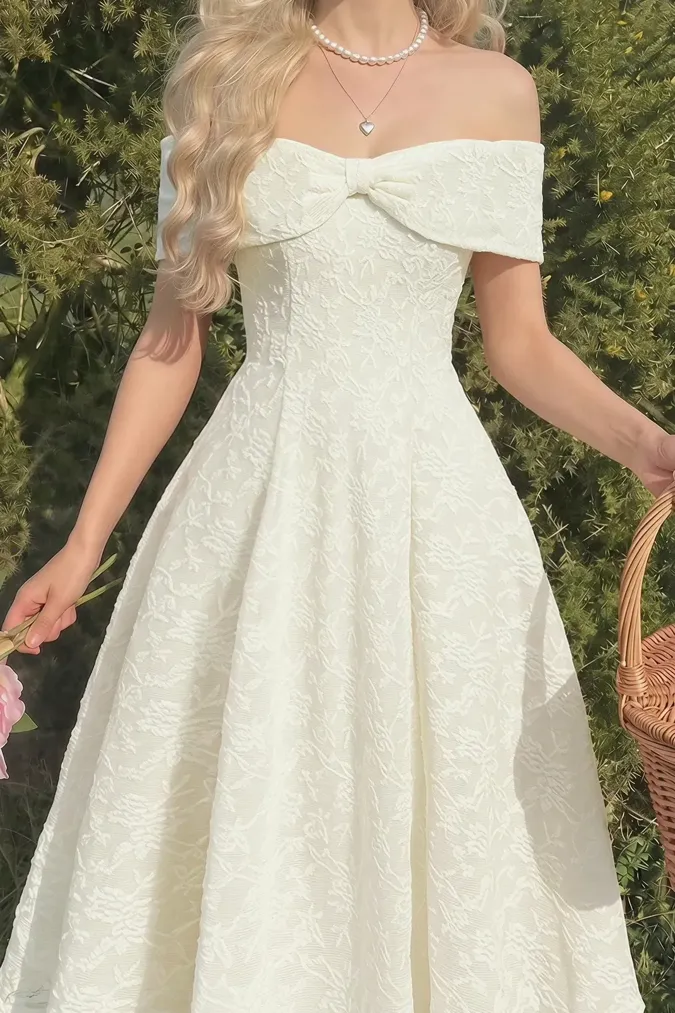 Off White Floral Maxi Dress - Image 1