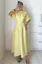 Yellow Textured Fit & Flare Dress