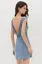 Light Blue Cowl Neck Mini Dress