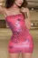 Rose Leopard Print Tube Dress