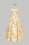 Yellow Floral Halter Maxi Dress