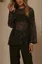 Black Sequined Crew Neck Top