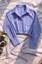 Blue Striped Cotton Tie-Up Shirt