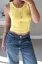 Yellow Fruit Printed Tank Top